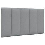 vidaXL Coussin de tête de lit gris clair 90 cm tissu