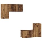 vidaXL Ensemble meuble TV 4 Pièces Bois ancien 60 x 30 x 30 cm