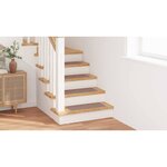 vidaXL Tapis Antidérapants pour Escaliers 15 Pièces Marron clair