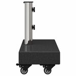 vidaXL Pied de parasol Noir 45 x 25 x 45 cm Granite et Acier