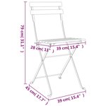 vidaXL Chaises de bistrot pliantes lot de 6 Bois de teck solide acier