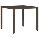 vidaXL Ensemble de salle à manger pour jardin 3 Pièces Marron Poly rotin