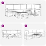vidaXL Ensemble de canapés d'extérieur 6 pc Blanc et Beige