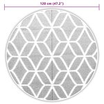 vidaXL Tapis d'extérieur ARAKIL gris Ø120 cm PP