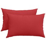 vidaXL Coussins de canapé 2 Pièces Rouge 60 x 40 cm tissu