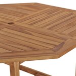 vidaXL Table à dîner de jardin 110x110x75 cm Bois massif de teck