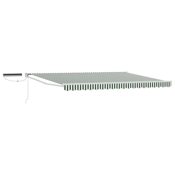 vidaXL Auvent rétractable électrique Vert et blanc 4 5 × 3 m