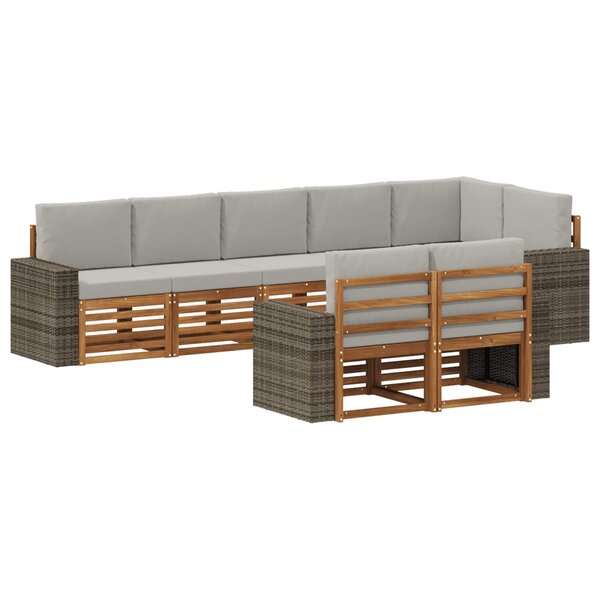 vidaXL Ensemble de canapés d'extérieur 8 pc Polyester