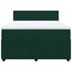 vidaXL Sommier à lattes de lit et matelas Vert foncé 140x200cm Velours