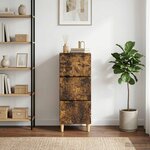 vidaXL Armoire à tiroirs Chêne fumé 33 x 34 5 x 90 cm