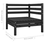 Salon de jardin meuble d'extérieur ensemble de mobilier 10 pièces bois de pin massif noir 02_0015255