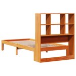 vidaXL Lit bibliothèque sans matelas cire marron 100x200 cm pin massif