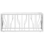 vidaXL Table basse 110x45x45 cm acier inoxydable et verre