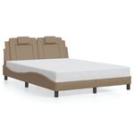vidaXL Cadre de lit Viana sans matelas cappuccino 120x200 cm similicuir