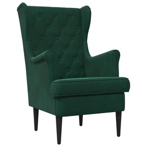 vidaXL Fauteuil Vert foncé Velours