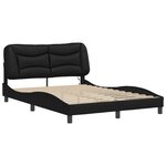 vidaXL Cadre de lit avec LED sans matelas Hvar noir 120x200 cm