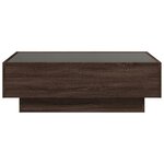 vidaXL Table basse avec LED chêne marron 90x50x30 cm bois d'ingénierie