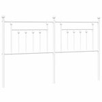 vidaXL Tête de lit métal blanc 180 cm