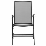 vidaXL Chaises pliables en maille lot de 4 Acier Anthracite