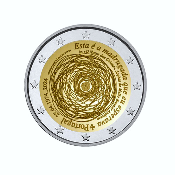 2 euros commémoratif Portugal 2024 - Révolution des illets.