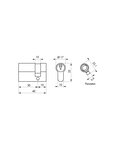 THIRARD - Demi-Cylindre de serrure  HG5  anti-arrachement  30x10mm  nickelé  3 clés - THIRARD
