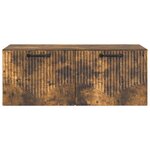 vidaXL Meuble TV mural Chêne fumé 78 5 x 41 x 30 cm Bois d'ingénierie