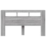 vidaXL Tête de lit à LED sonoma gris 180x18 5x103 5 cm bois ingénierie