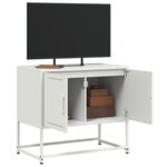 vidaXL Meuble TV blanc 68 5x39x60 5 cm acier