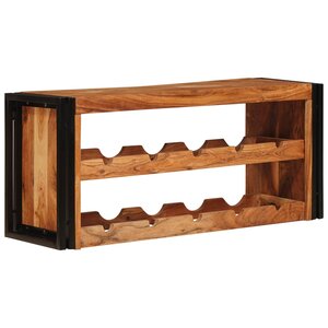 vidaXL Étagère à vin Marron 100 x 45 x 33 cm Bois d'Acacia Massif
