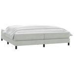 vidaXL Sommier à lattes de lit et matelas gris clair 180x220cm velours