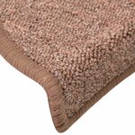 vidaXL Tapis d'escalier 30 pièces 56 x 17 x 3 cm Marron Demi-rond