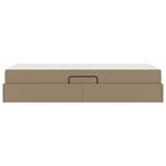 vidaXL Lit avec rangement et matelas 2 pc Cappuccino Cuir