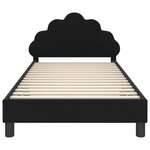 vidaXL Cadre de lit pour enfants avec tête de lit Noir 90 x 190 cm