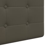 vidaXL Tête de lit suspendue Avec lumière LED Gris Simili cuir