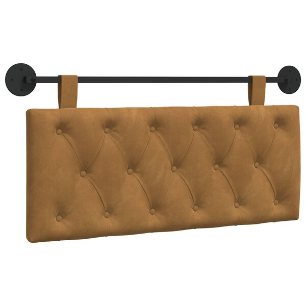 vidaXL Tête de lit suspendue Marron Velours
