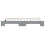 vidaXL Lit de jour avec gigogne sans matelas gris clair 80x200 cm