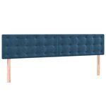 vidaXL Sommier à lattes de lit et matelas Bleu foncé 160x200cm Velours