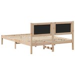vidaXL Cadre de lit avec tête de lit Noir 140 x 190 cm Pin massif