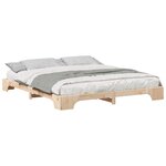 vidaXL Cadre de lit Marron 200 x 210 cm Pin massif