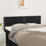 vidaXL Têtes de lit 2 Pièces Noir 72x5x78/88 cm Similicuir