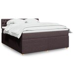 vidaXL Sommier à lattes de lit avec matelas Marron foncé 180x200 cm