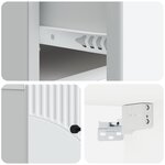 vidaXL Cabinet de chevet mural 2 Pièces Blanc 34 5 x 33 x 20 cm