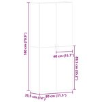 vidaXL Cabinet à chaussures Blanc 80 x 35.5 x 180 cm Bois d'ingénierie