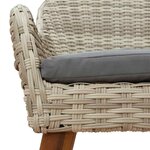 vidaXL Ensemble de salle à manger Gris clair Poly rotin