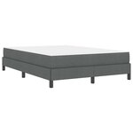 vidaXL Lit à ressorts avec matelas Gris foncé 160 x 200 cm tissu