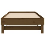 vidaXL Lit coulissant sans matelas marron miel 2x(100x200) cm