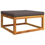 vidaXL Salon de jardin avec coussins 6 Pièces bois d'acacia solide