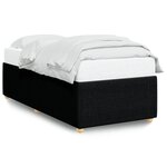 vidaXL Cadre de lit Noir 90x200 cm Tissu