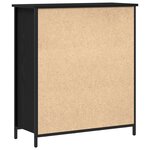 Buffet vidaXL Noir Chêne 70x30x80 cm Bois reconstitué et Acier