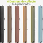 ACROPAQ - 6 x Chemises à Élastiques A4 - Jusqu'à 200 pages  Dos de 2 5cm  Fermeture Élastique